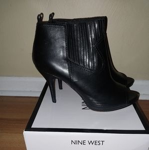 Nine West peep toe booties size 8